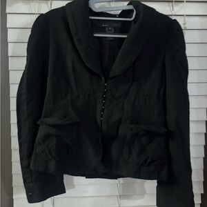 MARC JACOBS Size 6 Corset Style Blazer Jacket Black Crepe